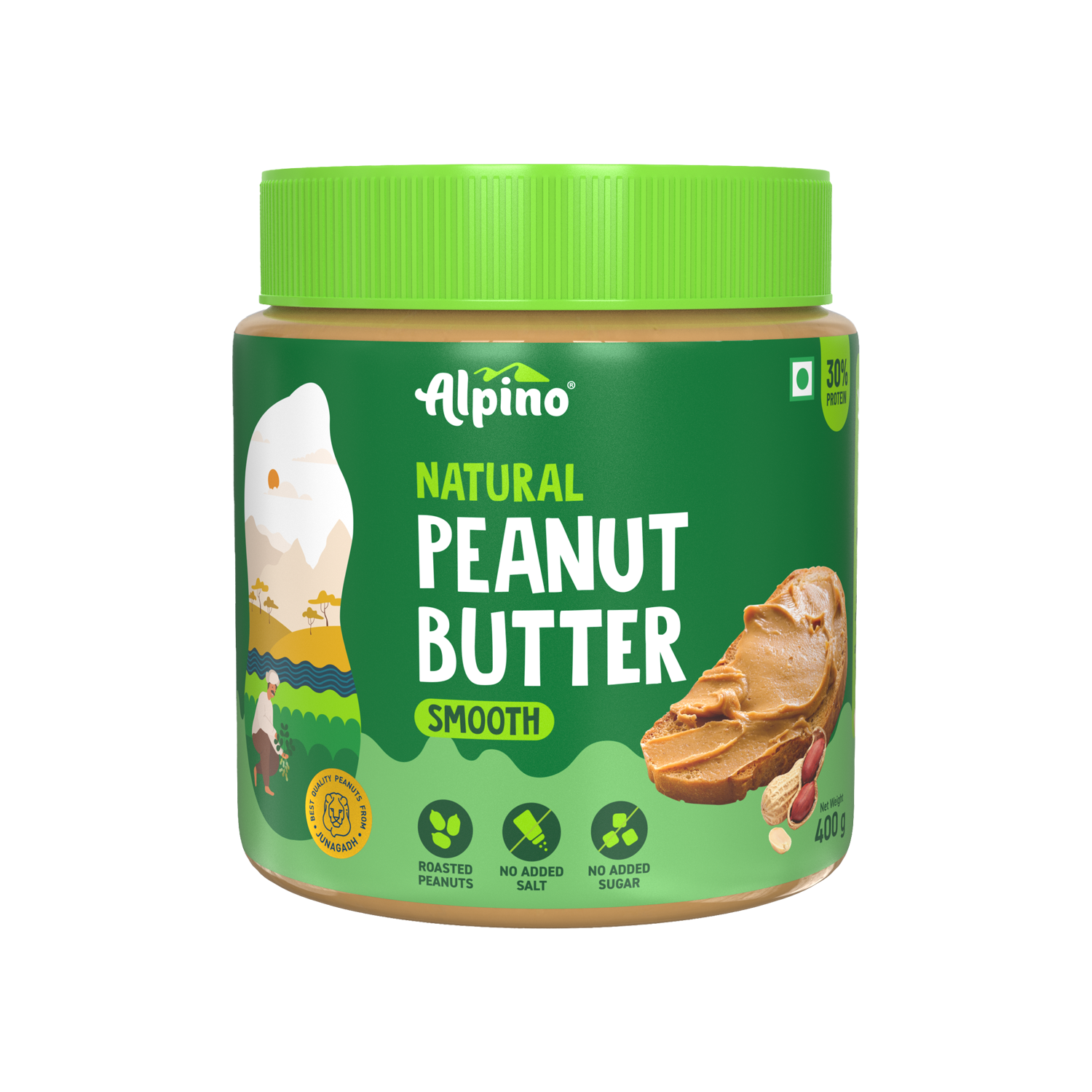 Alpino Natural Peanut Butter Smooth 400 KG