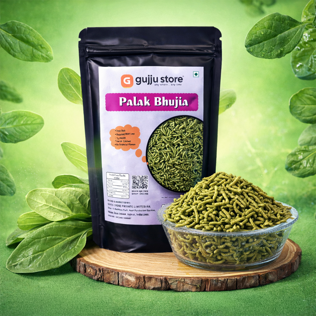Spinach (Palak) Bhujiya – A Crispy, Wholesome Delight! | 90g.