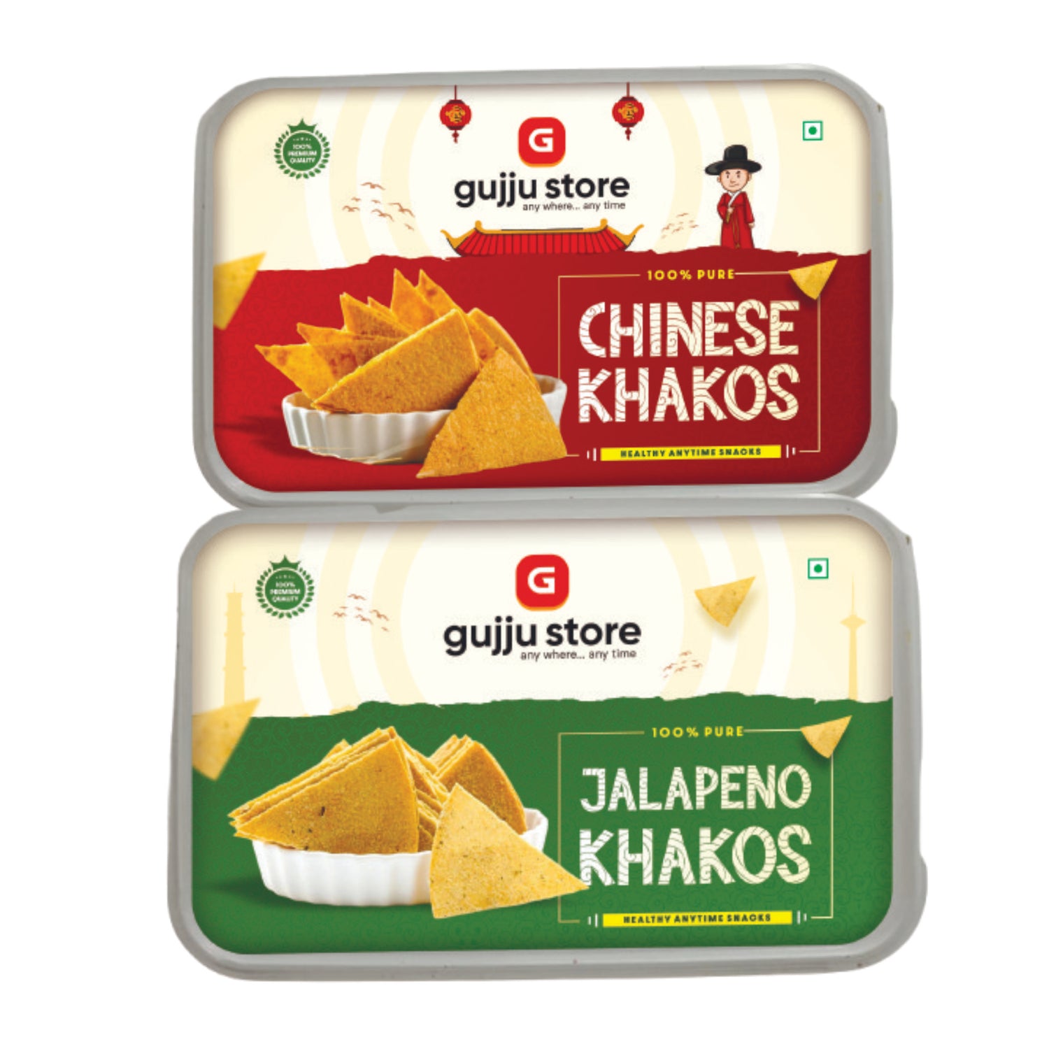 Khakhos Combos | Jalapeno & Chinese Khakos | 200g. Each