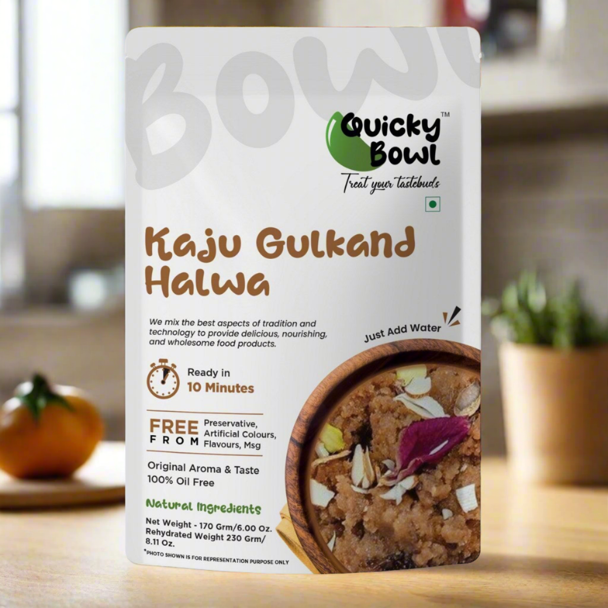 Kaju Gulkand Halwa | Quicky Bowl