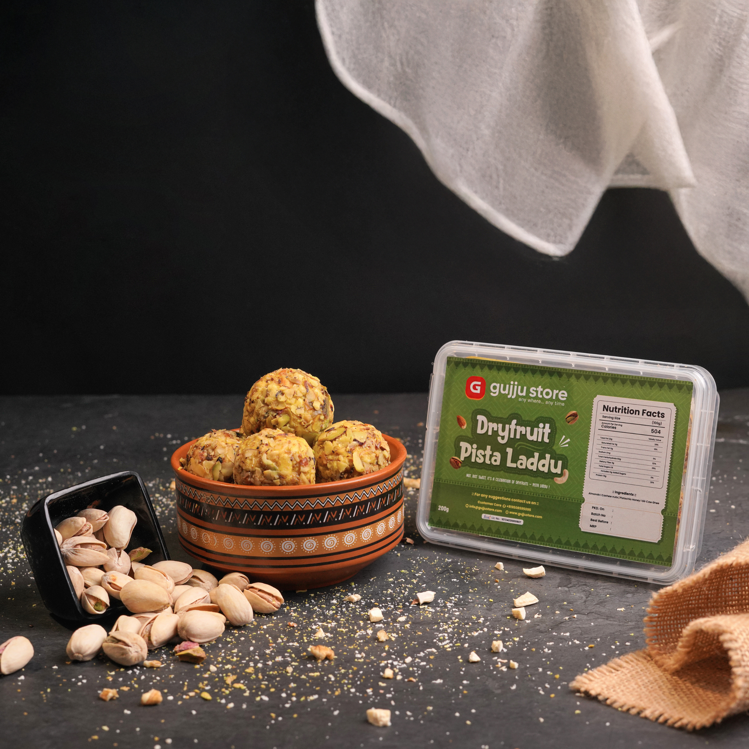 Pista laddu | 200g.